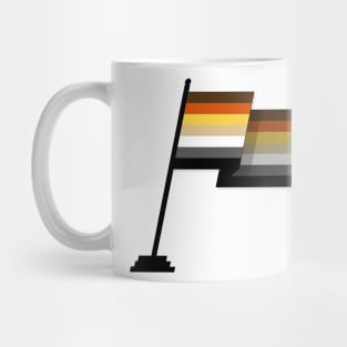 Large Waving Flag in Gay Bear Pride Flag Colors Mug